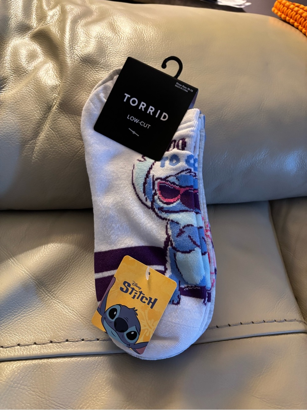 Torrid Disney Lilo & Stitch Low-Cut Socks - White & Purple